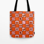 Scorpio Checkered Print Tote Bag Gallery Image 1