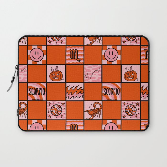 Scorpio Checkered Print Laptop Sleeve Gallery Image 1