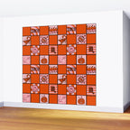 Scorpio Checkered Print Wall Mural Gallery Image 2