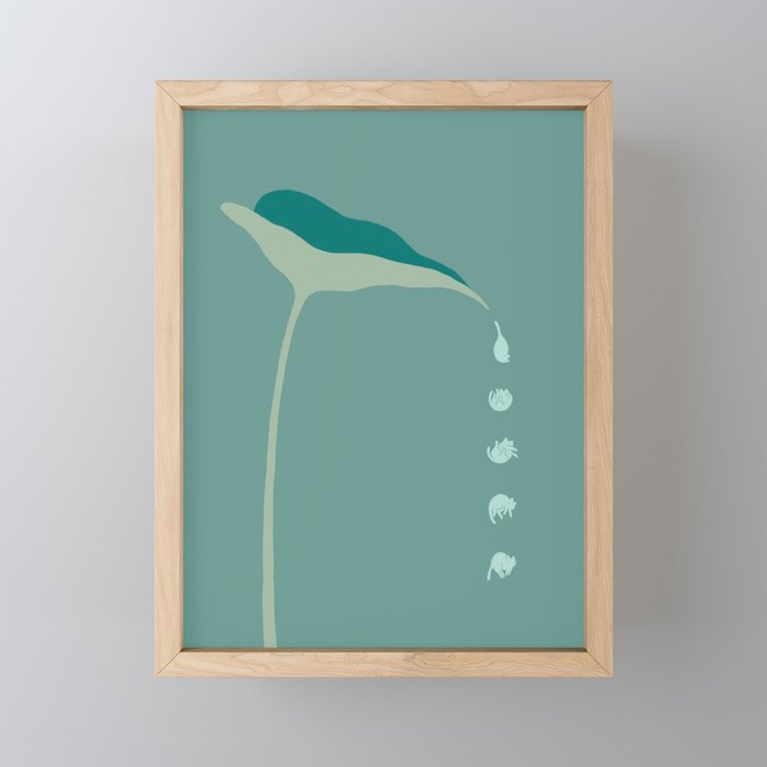 Cat and Plant 54 Mini Art Print Gallery Image 1