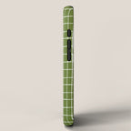 Olive Green Grid | PATTERN 05: The Retro Edition iPhone Case Gallery Image 2