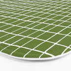 Olive Green Grid | PATTERN 05: The Retro Edition Bath Mat Gallery Image 3