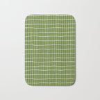 Olive Green Grid | PATTERN 05: The Retro Edition Bath Mat Gallery Image 1