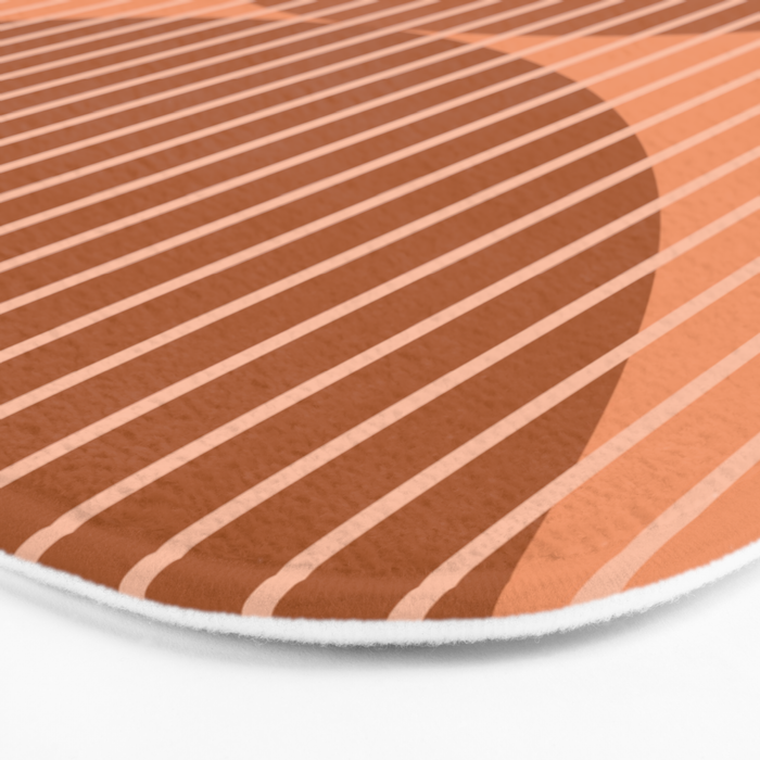 Abstraction Shapes 17 in Terracotta Shades (Moon Phase Abstract)  Bath Mat Gallery Image 3
