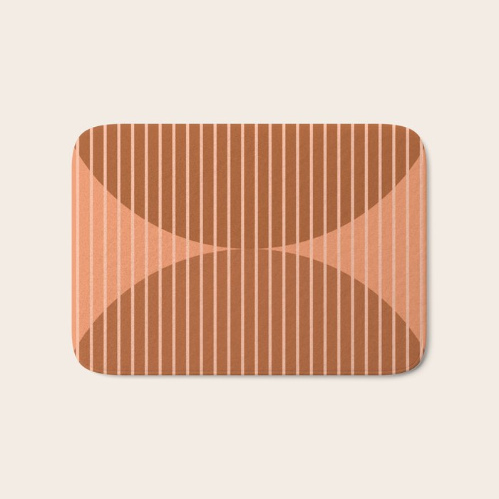 Abstraction Shapes 17 in Terracotta Shades (Moon Phase Abstract)  Bath Mat Gallery Image 1