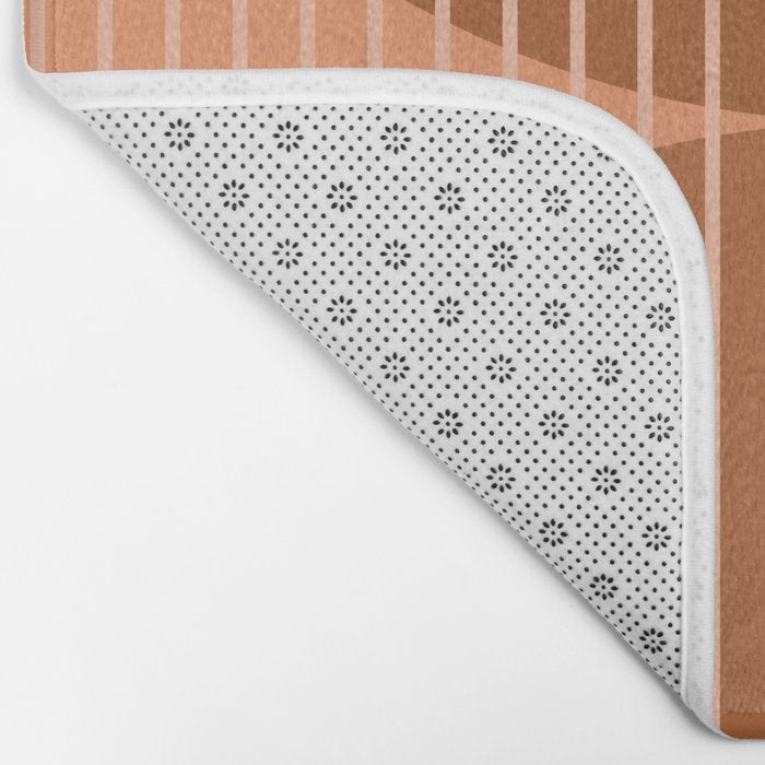 Abstraction Shapes 17 in Terracotta Shades (Moon Phase Abstract)  Bath Mat Gallery Image 2