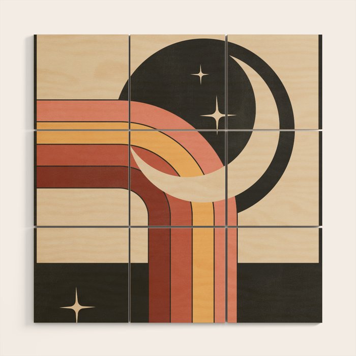 Geometric Abstraction 60 Wood Wall Art Gallery Image 1
