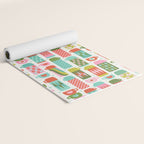 Retro Coffee Thermoses Multicolor on White Yoga Mat Gallery Image 2