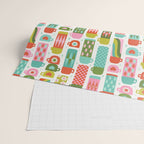 Retro Coffee Thermoses Multicolor on White Wrapping Paper Gallery Image 2