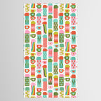 Retro Coffee Thermoses Multicolor on White Tablecloth Gallery Image 2