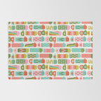 Retro Coffee Thermoses Multicolor on White Rug Gallery Image 2