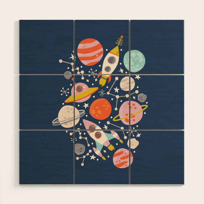 Space Wood Wall Art Gallery Image 1
