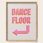 Dance Floor Left Arrow (Pink Orange) Serving Tray Gallery Image 1