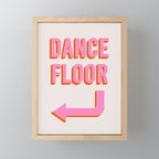 Dance Floor Left Arrow (Pink Orange) Mini Art Print Gallery Image 1