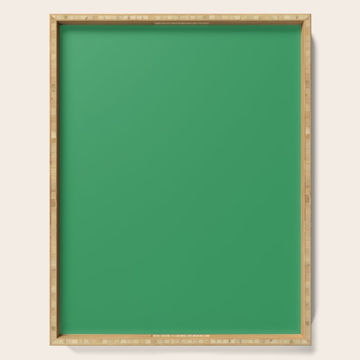 KELLY GREEN SOLID COLOR Serving Tray Gallery Image 1