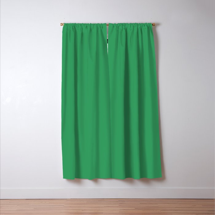 KELLY GREEN SOLID COLOR Window Curtain Gallery Image 3