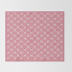 Bows & Ribbons Pattern LI 90s Bubblegum Pink Throw Blanket Gallery Image 2