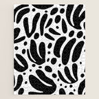 Black and white organic plant leaf art pattern Jigsaw Puzzle Gallery Image 1