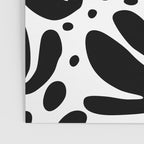 Black and white organic plant leaf art pattern Poster Gallery Image 3