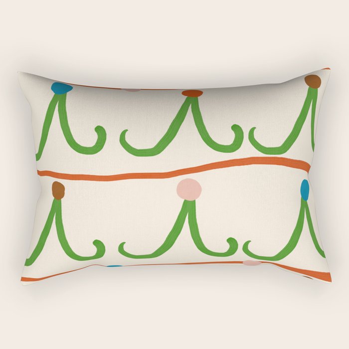 Colorful Dots Rectangular Pillow Gallery Image 2
