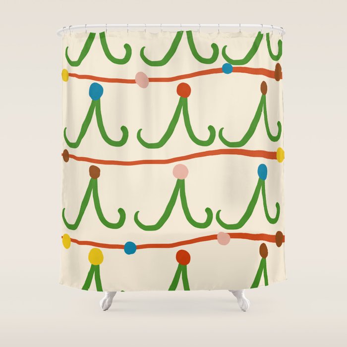 Colorful Dots Shower Curtain Gallery Image 1