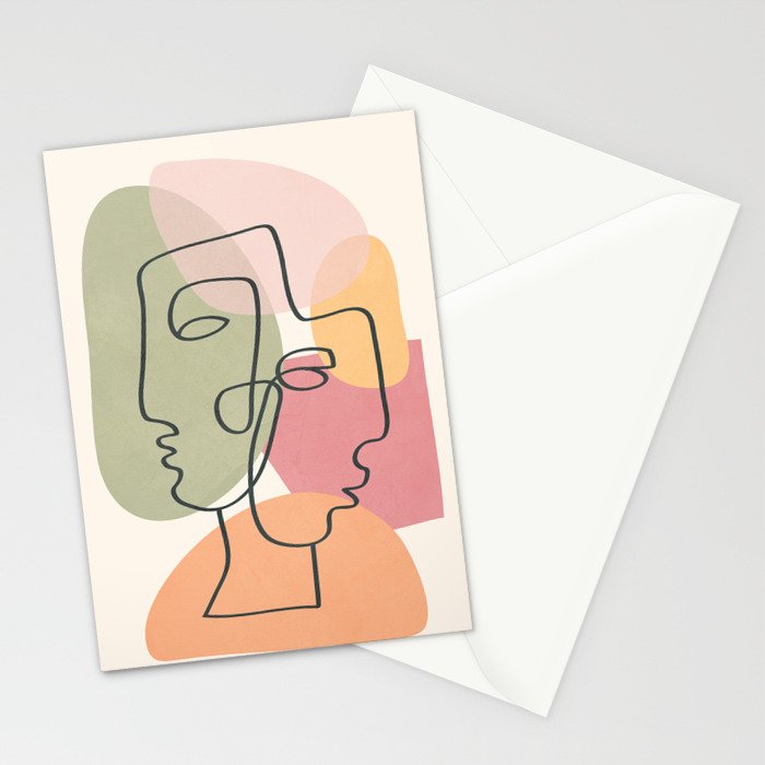 Abstract Profiles 04 Stationery Card Gallery Image 2