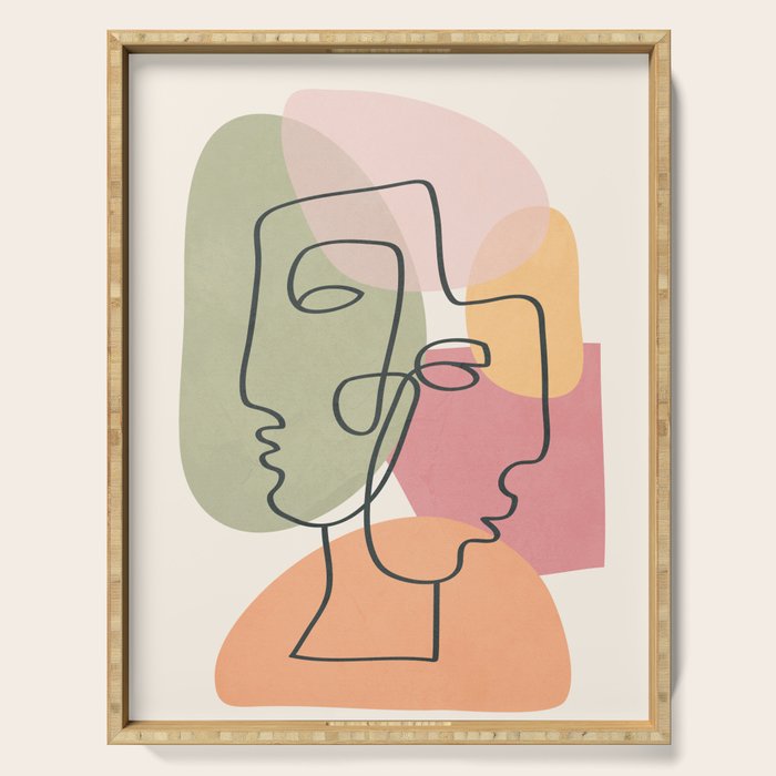 Abstract Profiles 04 Serving Tray Gallery Image 1