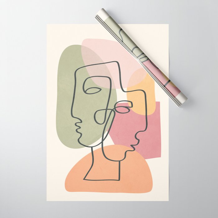 Abstract Profiles 04 Wrapping Paper Gallery Image 1