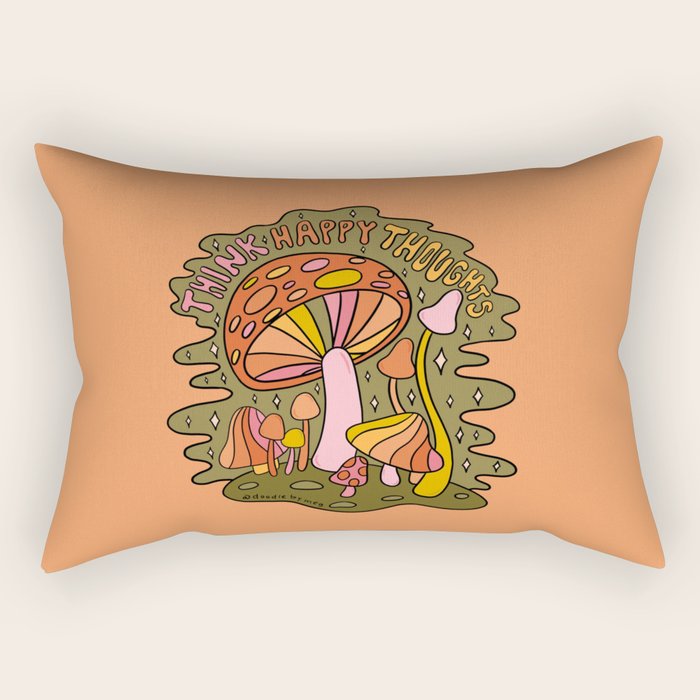 Think Happy Thoughts Rectangular Pillow Gallery Image 2