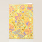 Coastal Oysters on the Beach in Pastel Yellow & Orange Stationery Card Gallery Image 2