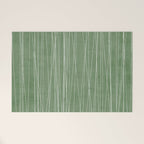 White Lines Green Background Minimal Art Welcome Mat Gallery Image 1