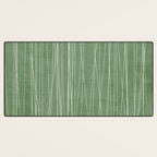 White Lines Green Background Minimal Art Desk Mat Gallery Image 3