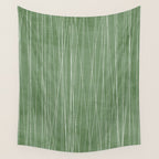 White Lines Green Background Minimal Art Wall Tapestry Gallery Image 4