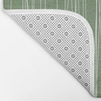 White Lines Green Background Minimal Art Bath Mat Gallery Image 2