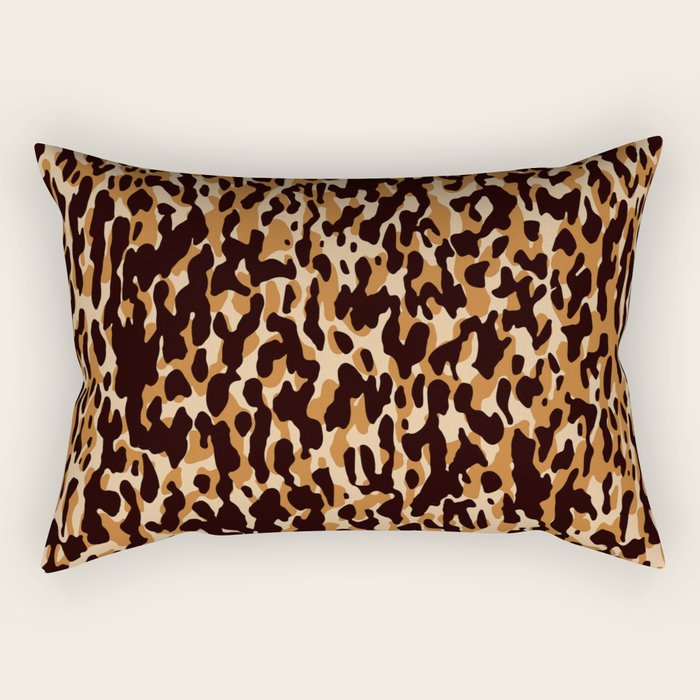 Animal Print Leopard Pattern Rectangular Pillow Gallery Image 1