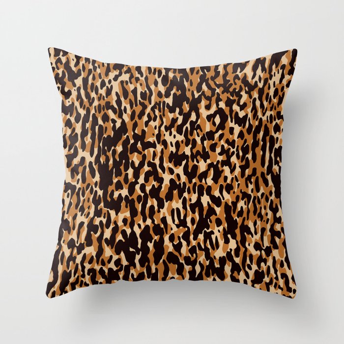 Animal Print Leopard Pattern Throw Pillow Gallery Image 1