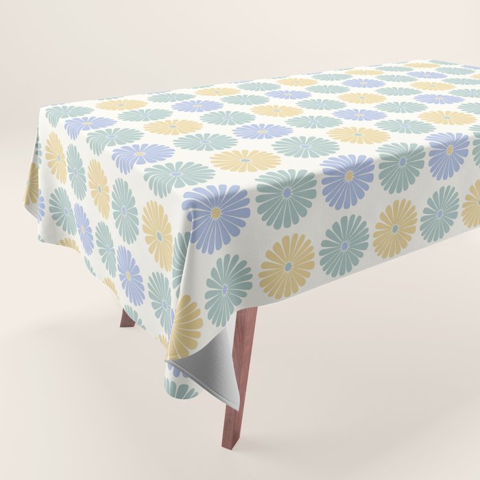 Retro Summer Daisies IV Tablecloth Gallery Image 1