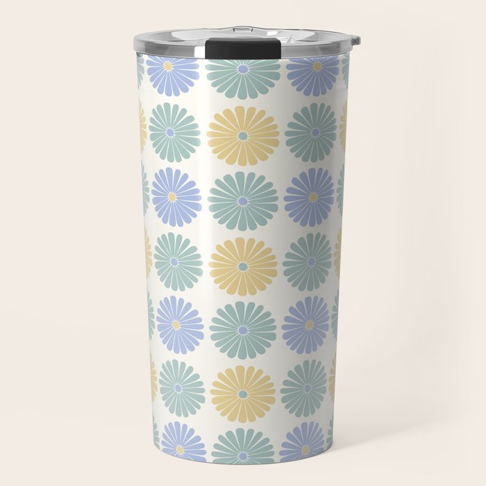Retro Summer Daisies IV Travel Mug Gallery Image 1