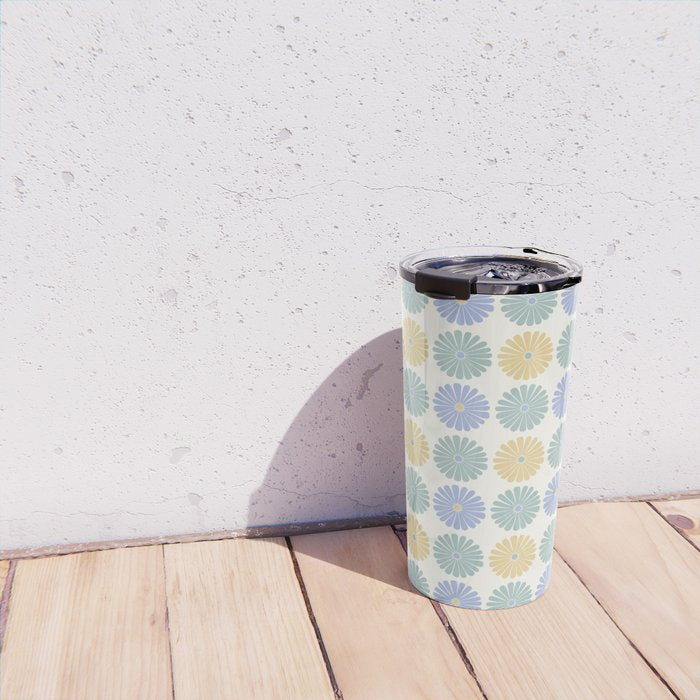 Retro Summer Daisies IV Travel Mug Gallery Image 4