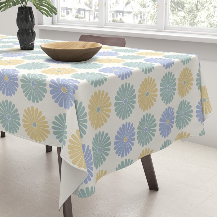 Retro Summer Daisies IV Tablecloth Gallery Image 3