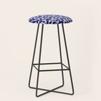 Playful strokes #1 / Beige on Blue Stool Gallery Image 1