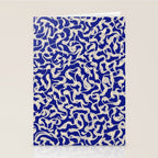 Playful strokes #1 / Beige on Blue Stationery Card Gallery Image 2