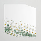 white Margaret daisy watercolor Wrapping Paper Gallery Image 3