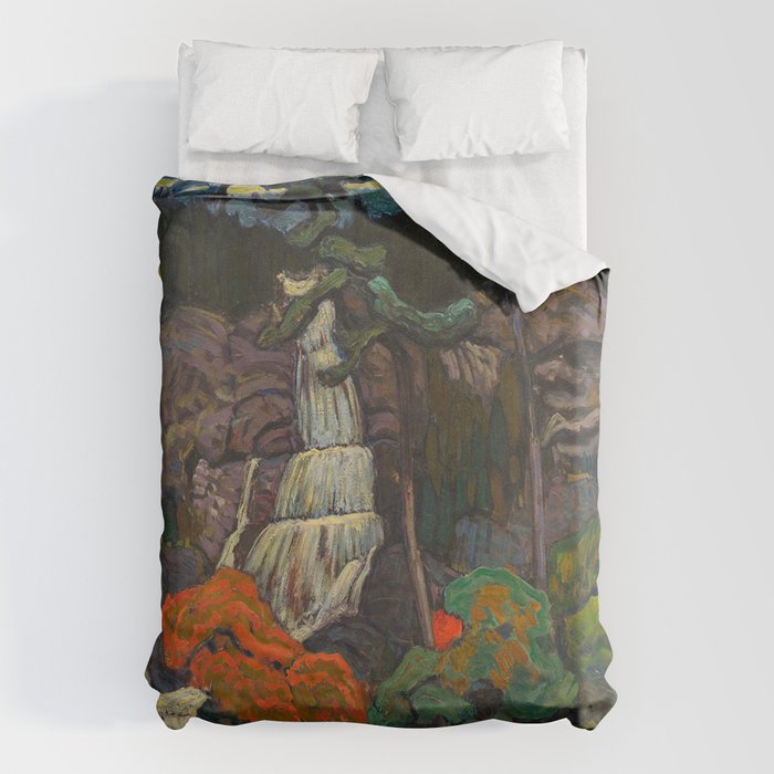 J.E.H. Macdonald Algoma Waterfall, 1920, McMichael Canadian Art Collection Duvet Cover Gallery Image 6