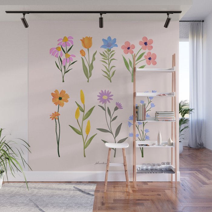 Wildflowers Wall Mural Gallery Image 1