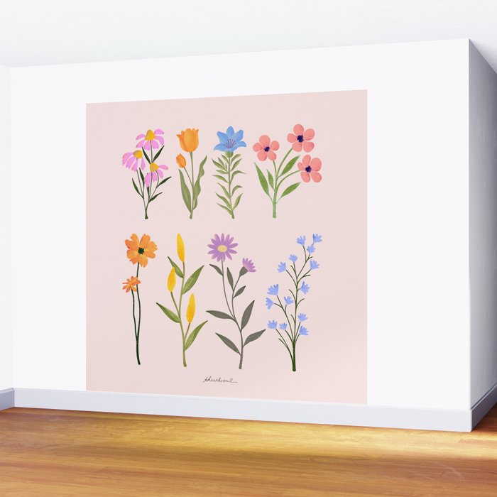 Wildflowers Wall Mural Gallery Image 2