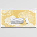 Poppy bloom - yellow Desk Mat Gallery Image 1