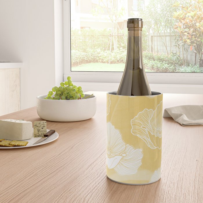 Poppy bloom - yellow Wine Chiller Gallery Image 4