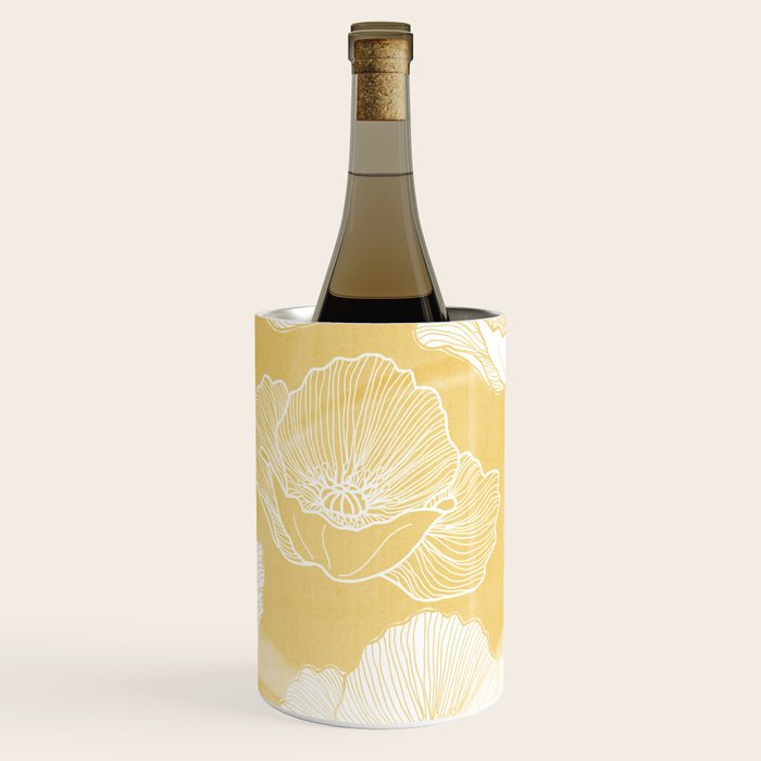 Poppy bloom - yellow Wine Chiller Gallery Image 3