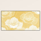 Poppy bloom - yellow Desk Mat Gallery Image 3